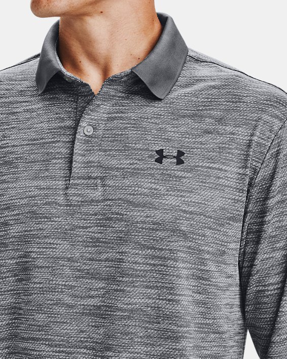 Men's UA Performance Textured Long Sleeve Polo in Gray image number 3